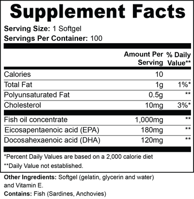 Omega-3 EPA 180mg + DHA 120mg